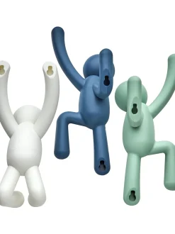 Set 3 Ganci Appendiabiti Da Parete Buddy