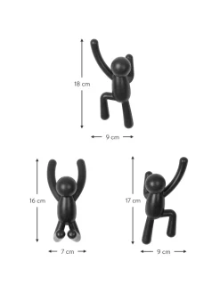 Set 3 Ganci Appendiabiti Da Parete Buddy