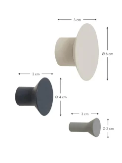 Set 3 Ganci Appendiabiti In Metallo Spot