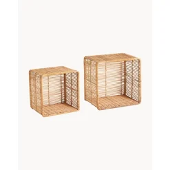 Set 2 Mensole Da Parete In Rattan Zeya*Nordal Best