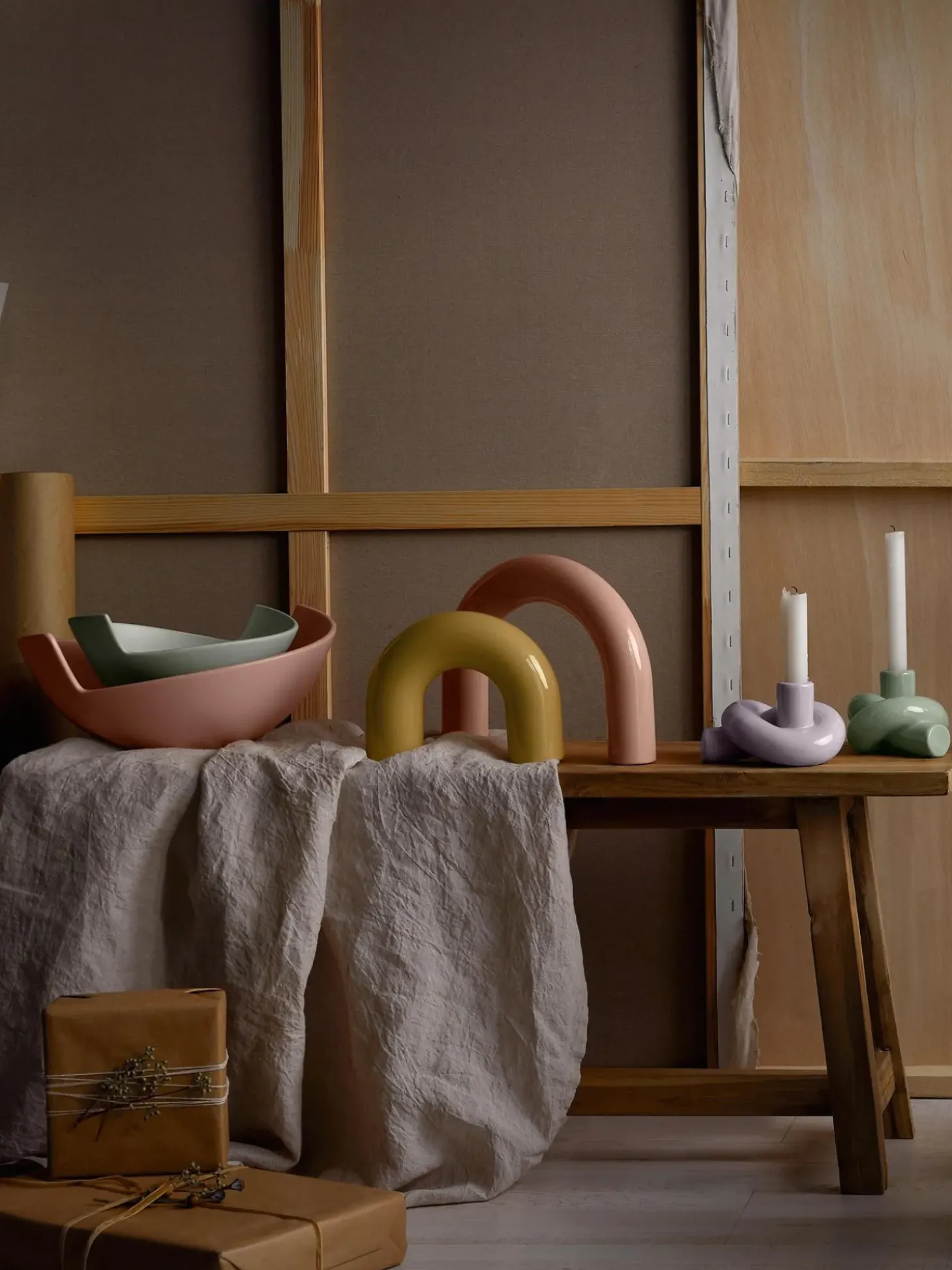 Set 2 Oggetti Decorativi In Gres Kia