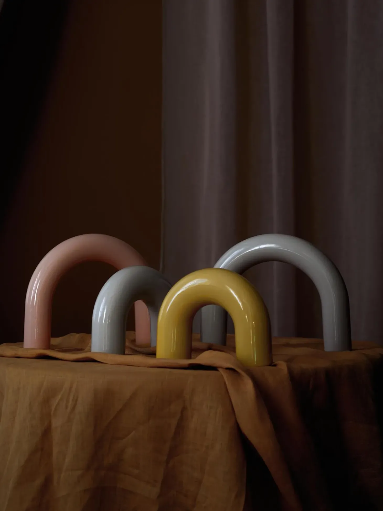 Set 2 Oggetti Decorativi In Gres Kia