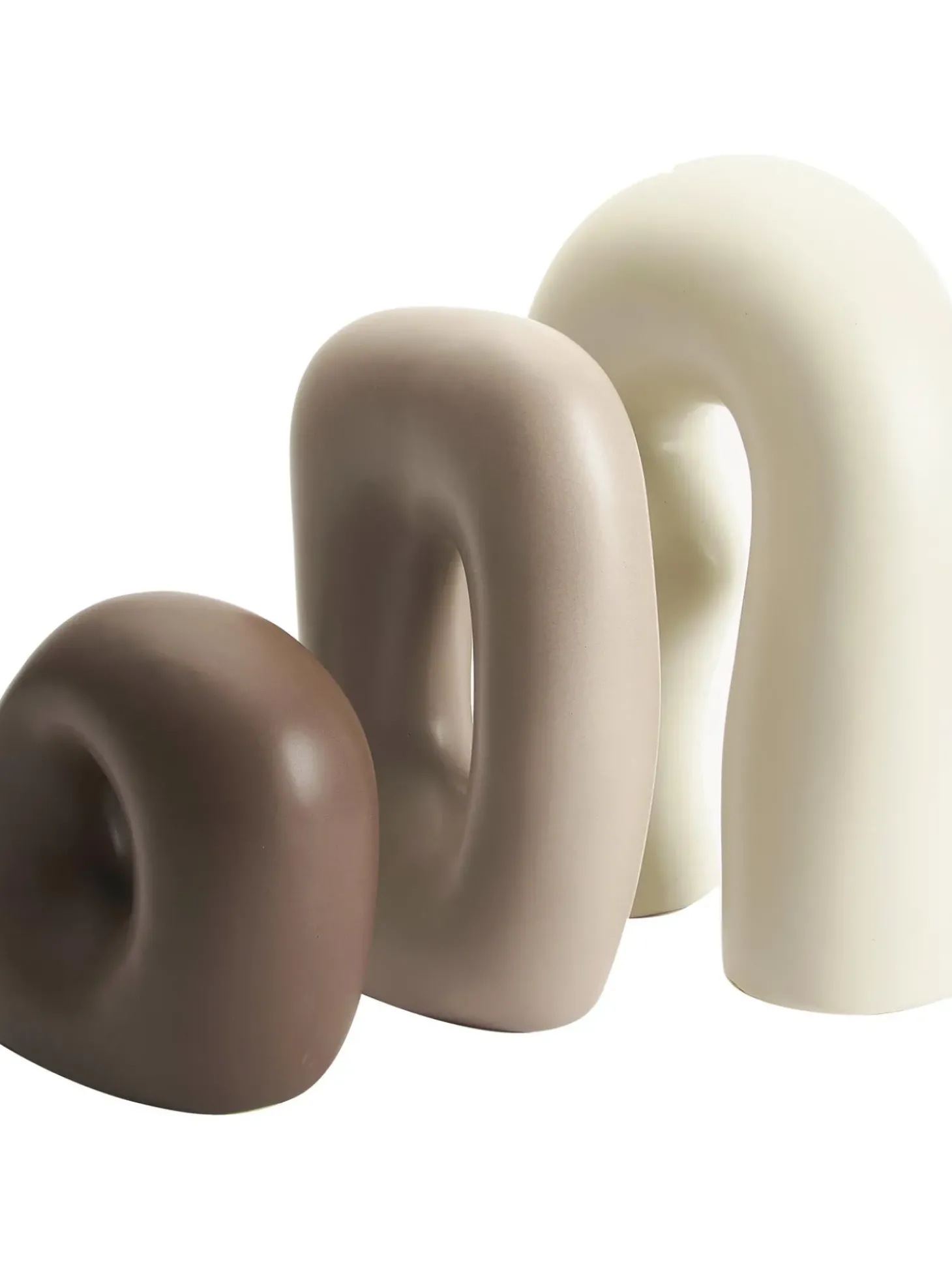 Set 3 Oggetti Decorativi In Maiolica Alenda