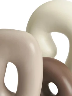 Set 3 Oggetti Decorativi In Maiolica Alenda