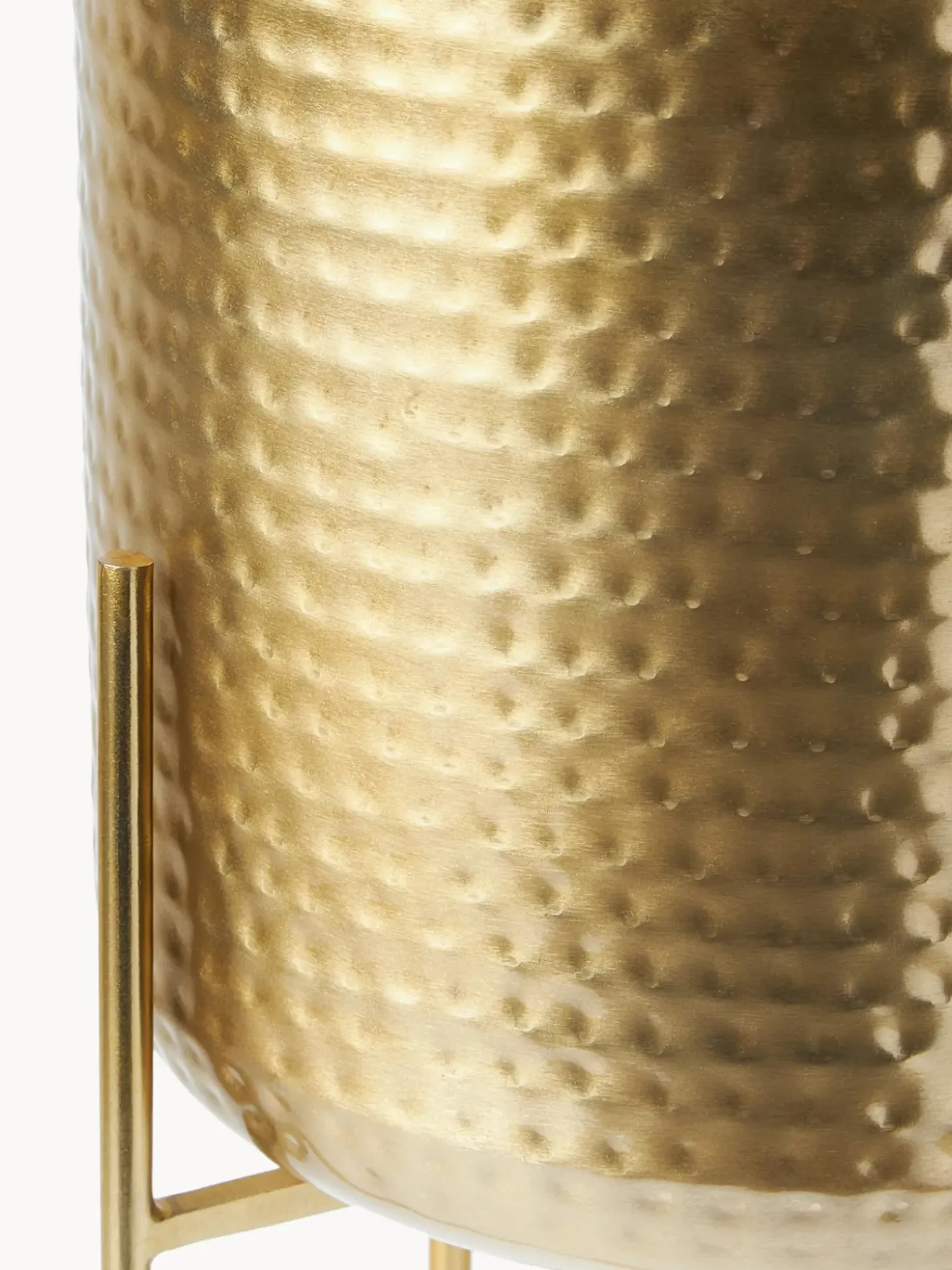 Set 2 Portavasi Alti In Metallo Effetto Martellato Nives