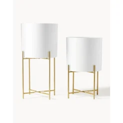 Set 2 Portavasi Alti In Metallo Mina*Westwing Collection Hot