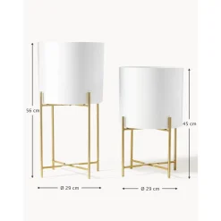 Set 2 Portavasi Alti In Metallo Mina*Westwing Collection Hot