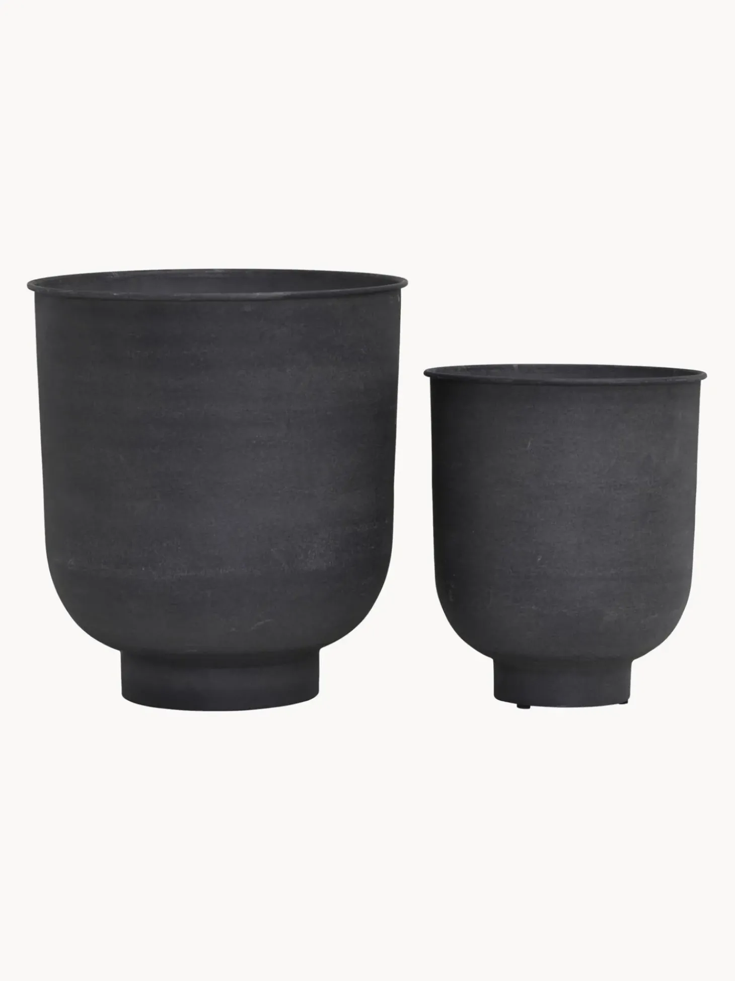 Set 2 Portavasi Grandi In Metallo Vig