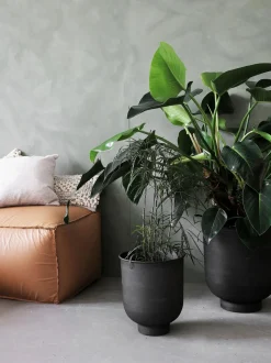 Set 2 Portavasi Grandi In Metallo Vig