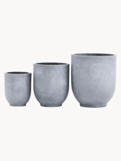 Set 3 Portavasi In Cemento Gard