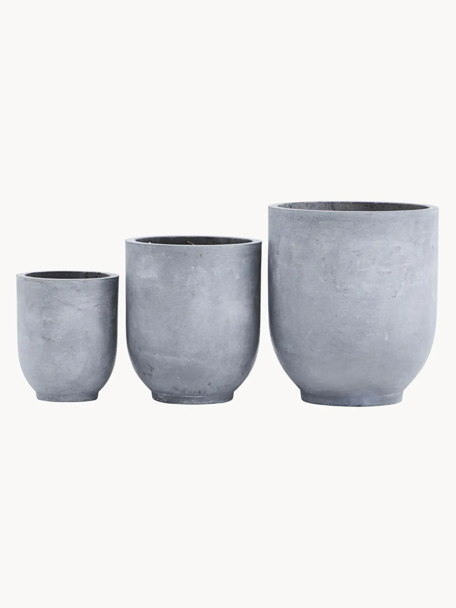 Set 3 Portavasi In Cemento Gard