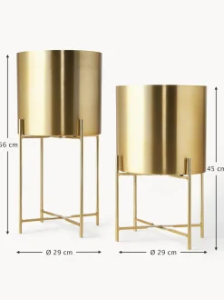 Set 2 Portavasi In Metallo Mina