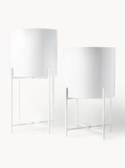 Set 2 Portavasi In Metallo Mina