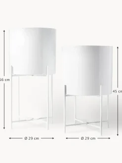 Set 2 Portavasi In Metallo Mina