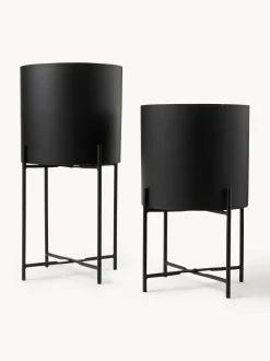 Set 2 Portavasi In Metallo Mina