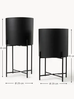 Set 2 Portavasi In Metallo Mina