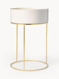 Set 2 Portavasi Rotondi Con Struttura In Metallo Palesa