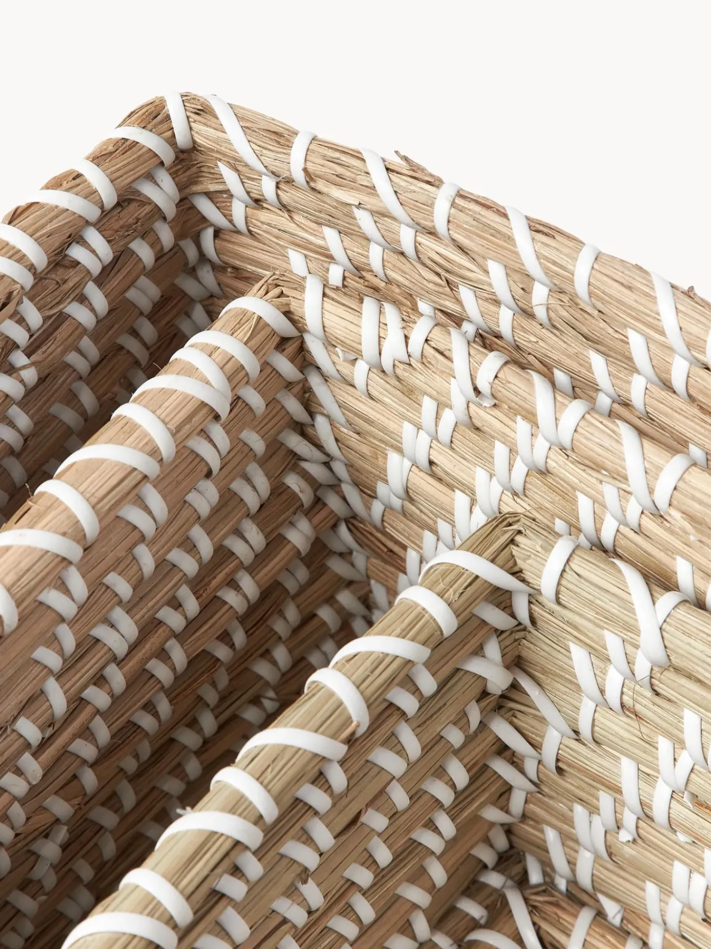 Set 3 Scatole Portaoggetti In Fibra Naturale Aleya