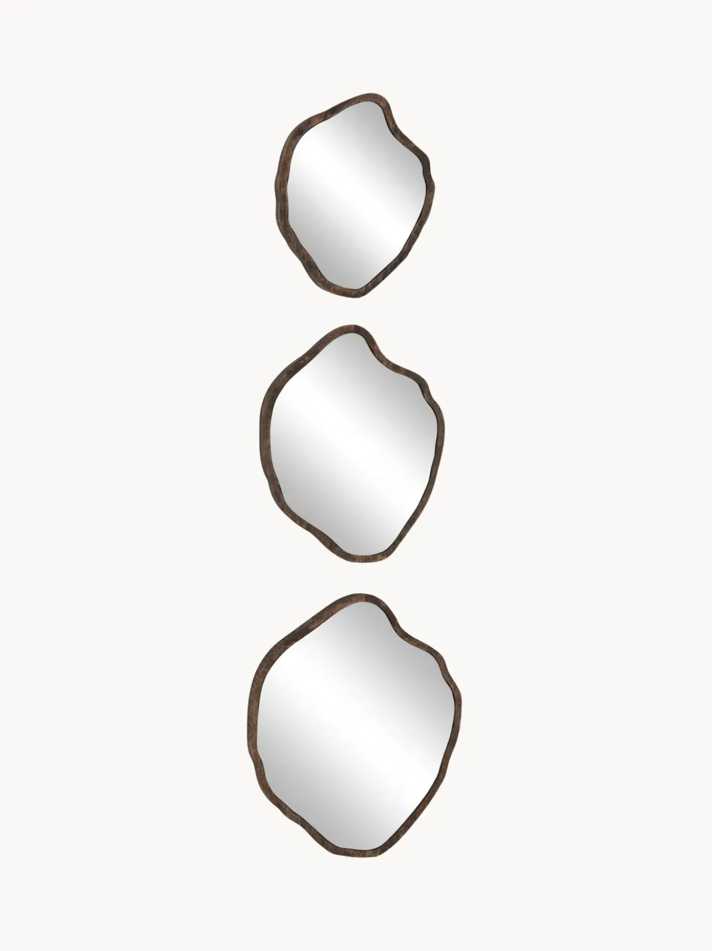 Set 3 Specchi Da Parete In Forma Organica Bello