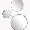 Set 3 Specchi Da Parete Rotondi Con Cornice In Metallo Lacie