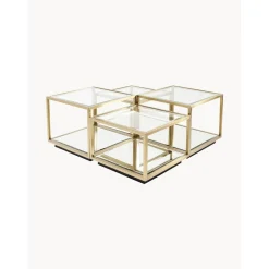 Set 4 Tavolini Da Salotto Con Lati In Vetro Luigi*Kare Design Discount