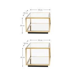 Set 4 Tavolini Da Salotto Con Lati In Vetro Luigi*Kare Design Discount