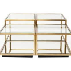 Set 4 Tavolini Da Salotto Con Lati In Vetro Luigi*Kare Design Discount