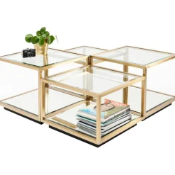 Set 4 Tavolini Da Salotto Con Lati In Vetro Luigi*Kare Design Discount