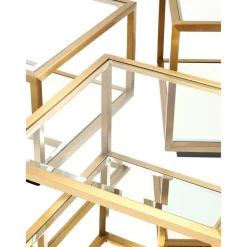 Set 4 Tavolini Da Salotto Con Lati In Vetro Luigi*Kare Design Discount