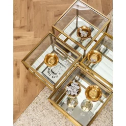 Set 4 Tavolini Da Salotto Con Lati In Vetro Luigi*Kare Design Discount