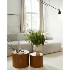 Set 2 Tavolini Da Salotto In Legno Dan*Westwing Collection New