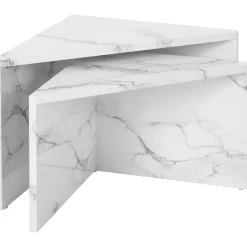 Set 2 Tavolini Da Salotto Effetto Marmo Vilma*Westwing Collection Outlet