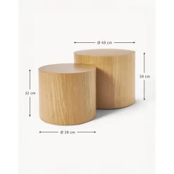 Set 2 Tavolini Da Salotto In Legno Dan*Westwing Collection Fashion