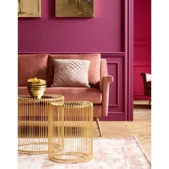 Set 2 Tavolini Da Salotto Con Piano In Vetro Wire*Kare Design New