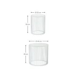 Set 2 Tavolini Da Salotto Con Piano In Vetro Wire*Kare Design Fashion