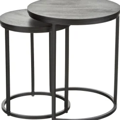 Set 2 Tavolini In Legno Di Mango Nero Andrew*Westwing Collection Best