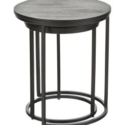 Set 2 Tavolini In Legno Di Mango Nero Andrew*Westwing Collection Best