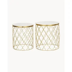 Set 2 Tavolini In Marmo Blake*Westwing Collection Best