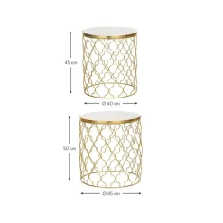 Set 2 Tavolini In Marmo Blake*Westwing Collection Best