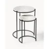 Set 2 Tavolini In Marmo Ella*Westwing Collection Hot