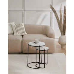 Set 2 Tavolini In Marmo Ella*Westwing Collection Hot