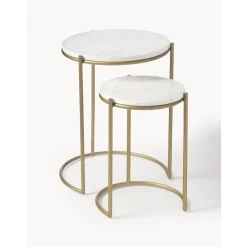 Set 2 Tavolini In Marmo Ella*Westwing Collection Hot