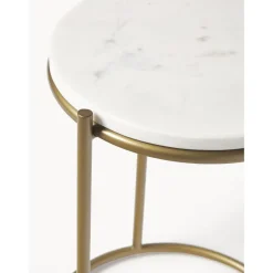 Set 2 Tavolini In Marmo Ella*Westwing Collection Hot