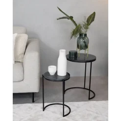 Set 2 Tavolini In Marmo Ella*Westwing Collection Clearance