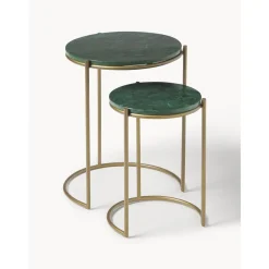 Set 2 Tavolini In Marmo Ella*Westwing Collection Discount