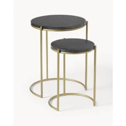 Set 2 Tavolini In Marmo Ella*Westwing Collection Clearance