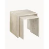 Set 2 Tavolini In Travertino Varu*Blomus Hot