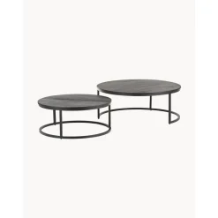 Set 2 Tavolini Rotondi Da Salotto In Legno Di Mango Andrew*Westwing Collection Online