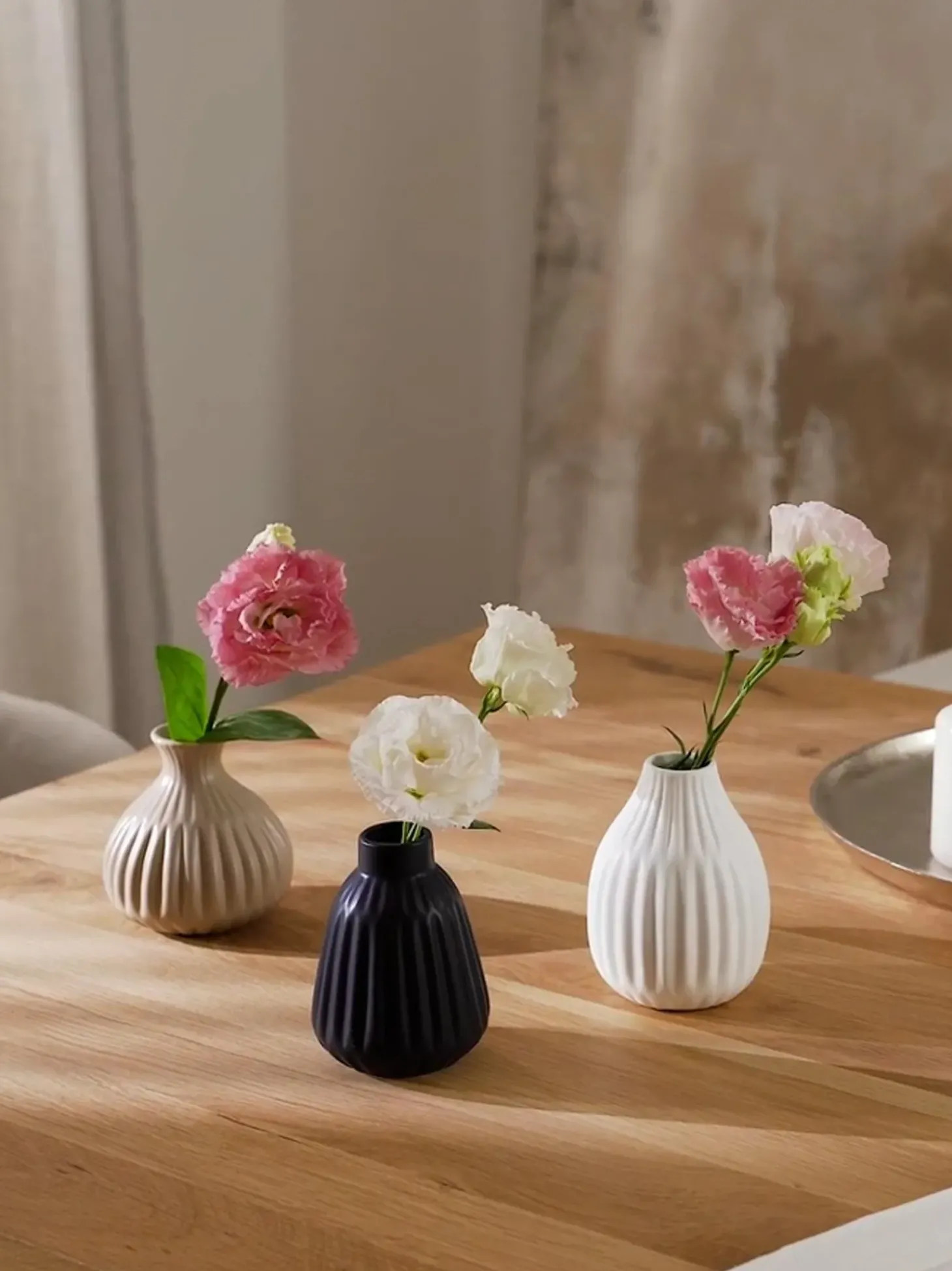 Set 3 Vasi Piccoli In Porcellana Palo