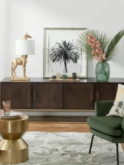 Set Portacandele Con Vassoio In Legno Elviena 6 Pz